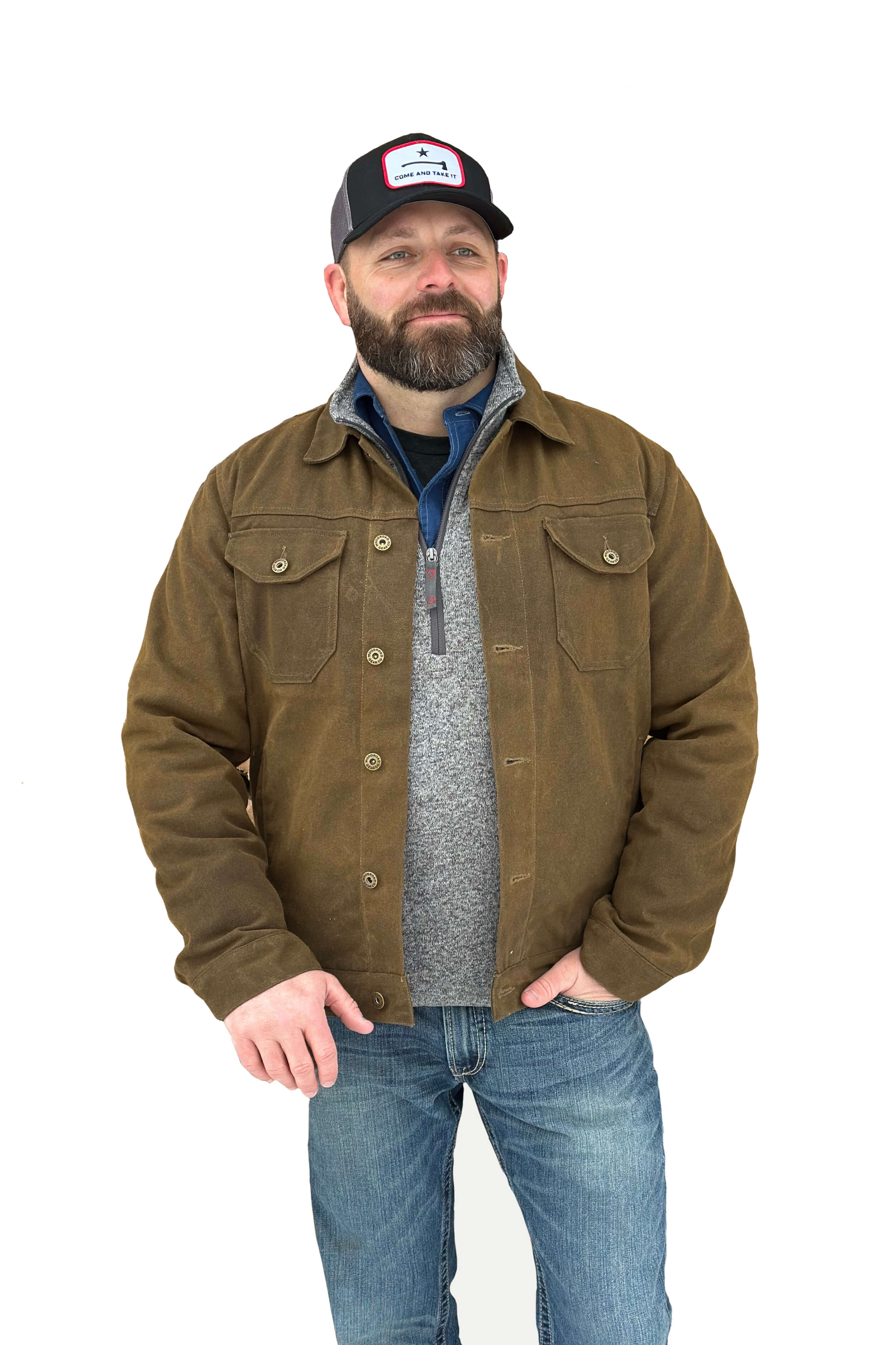 Ranch Hand Waxed Jacket - Layered - Woodroad Gear Co.