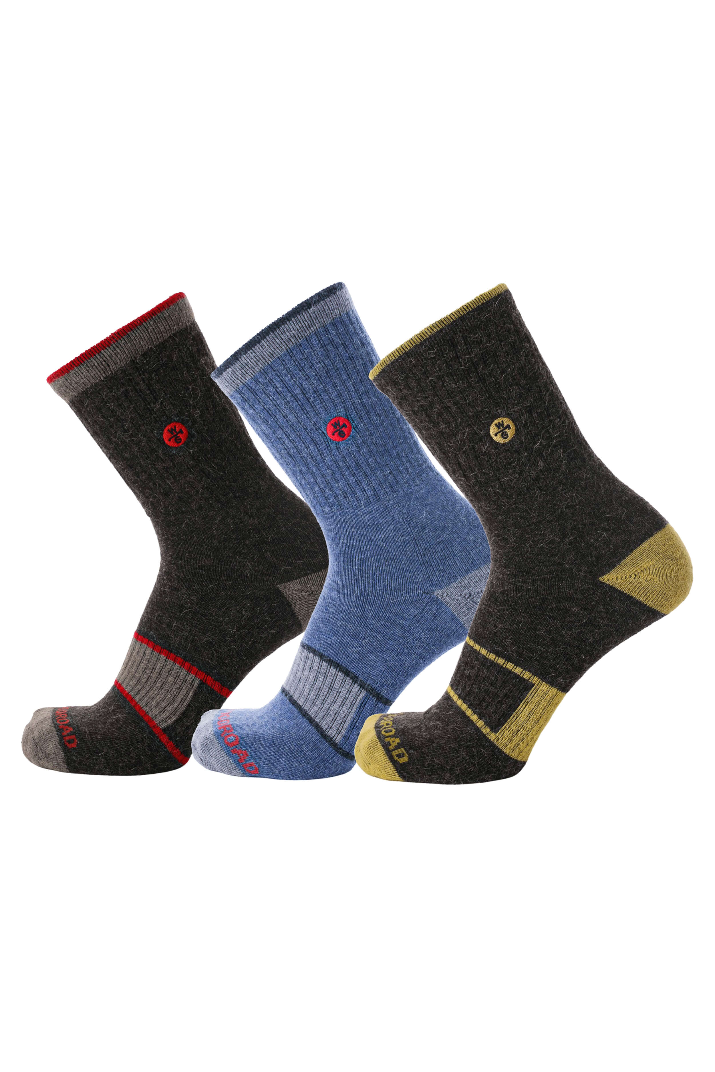 Nada Llama Crew Sock Bundle - Alpaca Sock Bundle - Woodroad Gear Co.
