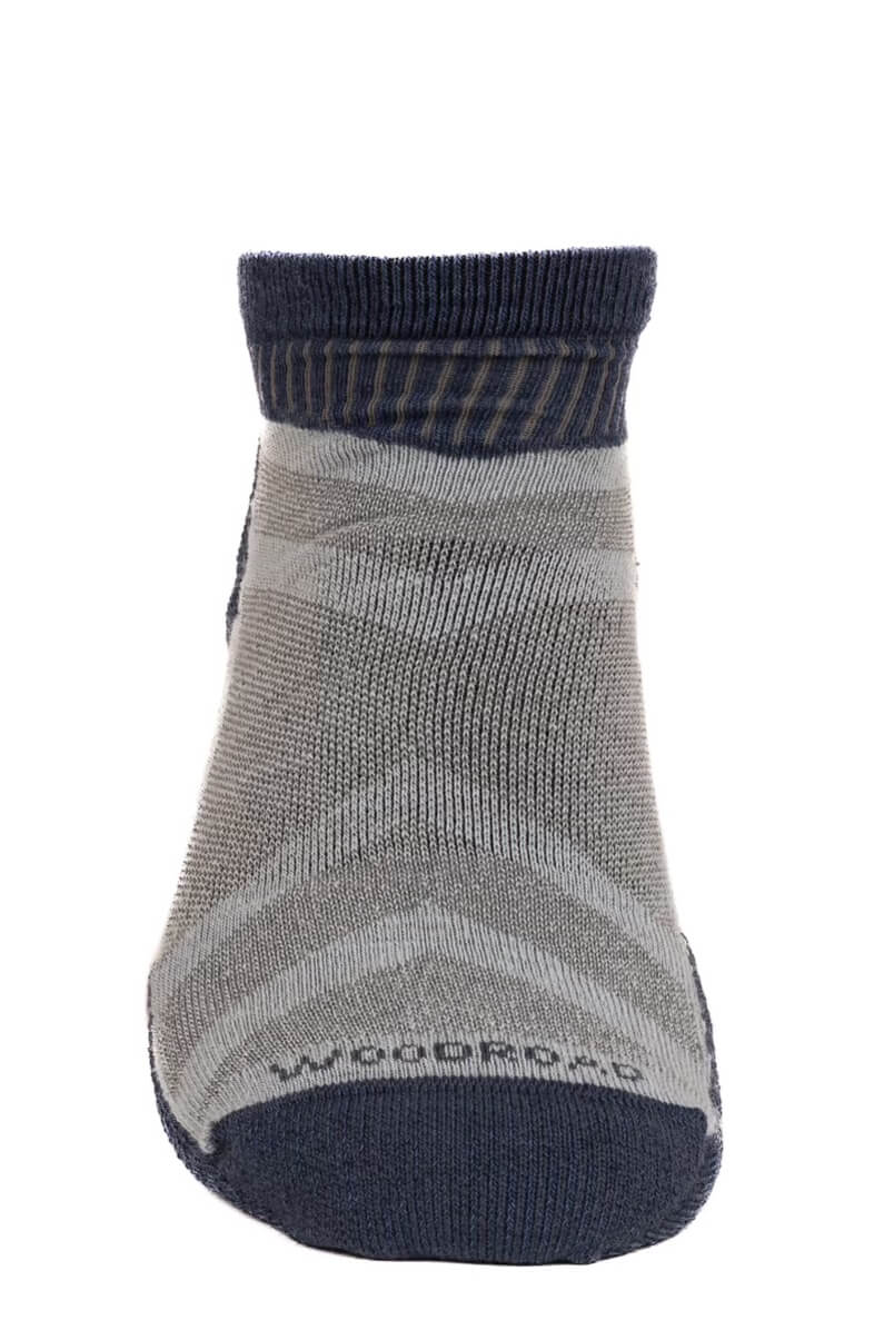 Sheeple Merino Sock - Ankle Height - Front Blue - Woodroad Gear Co.