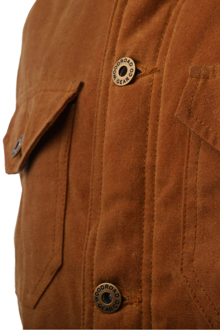 Ranch Hand Waxed Vest - Buttons - Woodroad Gear Co.