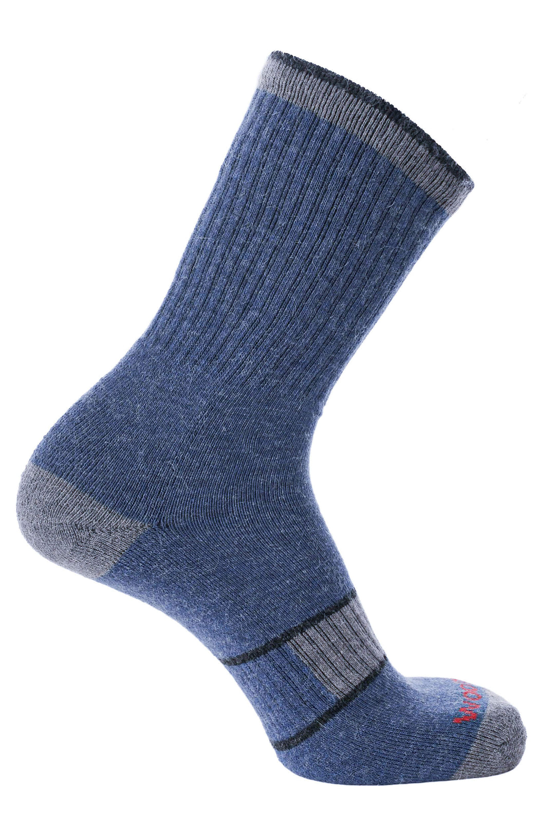Alpaca Wool Socks - Blue - Nada Llama Crew Socks - Woodroad Gear Co.