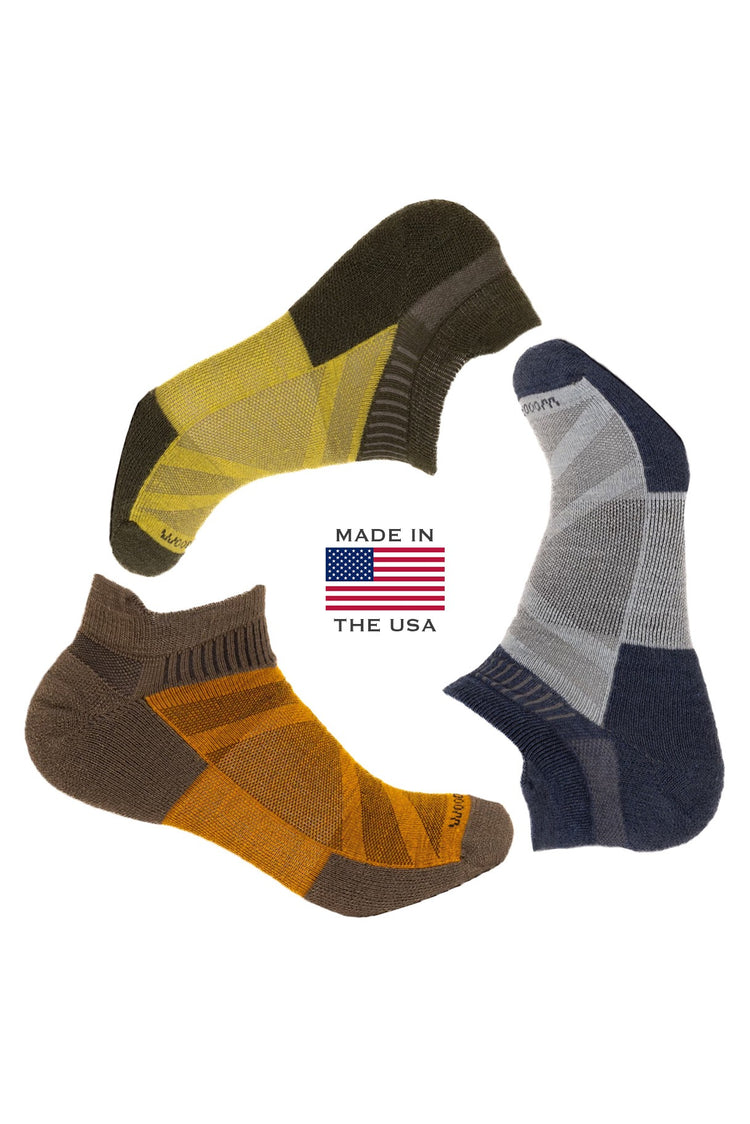 Sheeple Merino Ankle Sock - Made in USA -3 Color Options - Woodroad Gear Co.